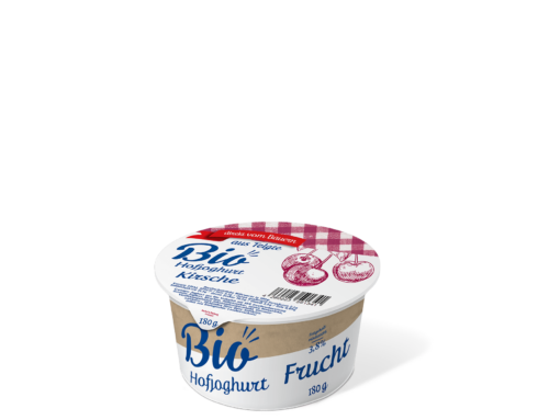 Frischer Bio Hofjoghurt / Frucht: Kirsche / Fettgehalt mindestens 3,8 % / 180 g