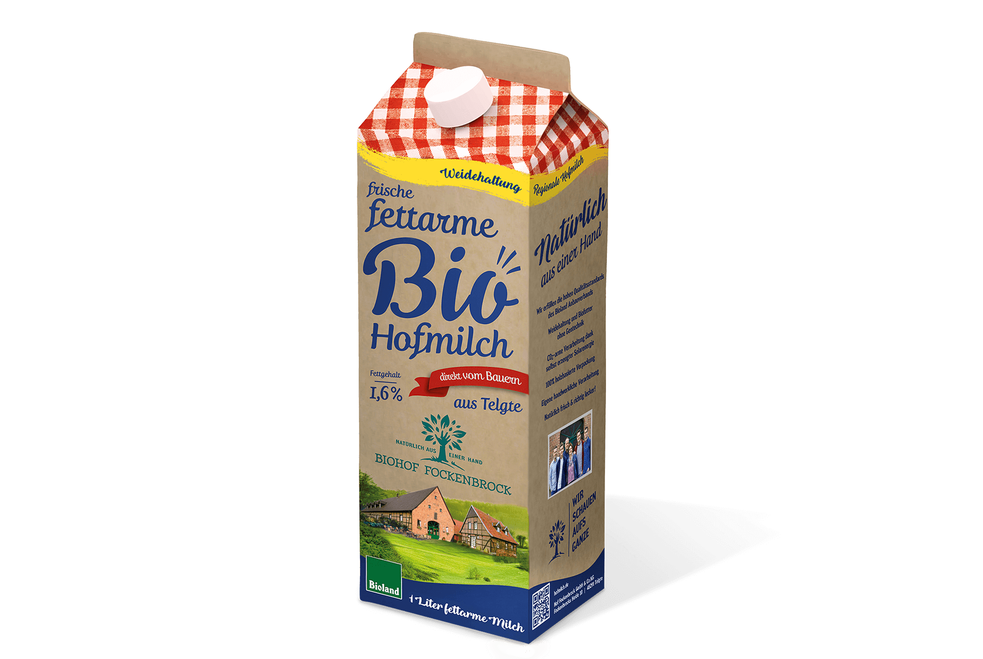 frische Bio-Hofmilch 1,6%